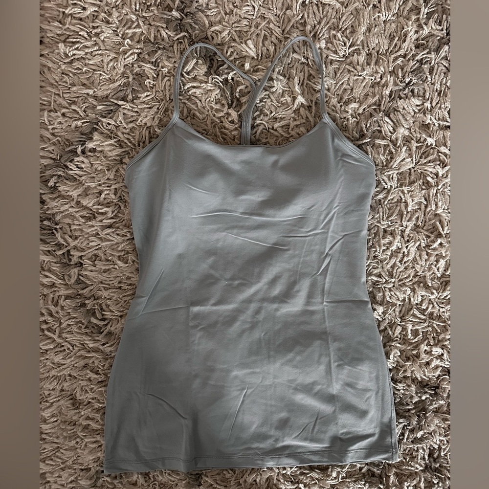 Lululemon Light Blue/Grey Power Y Tank Top